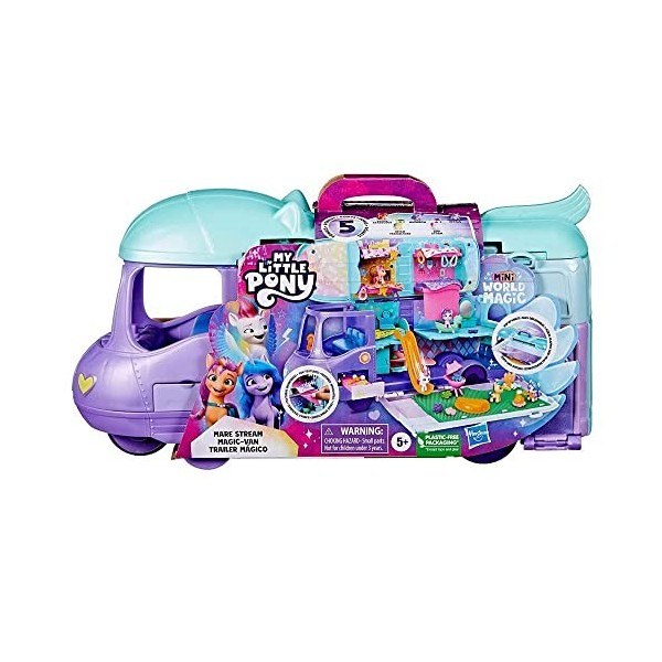 My Little Pony Mini Monde Magique, Magic-Van, Coffret créatif Camping-Car pour Enfants