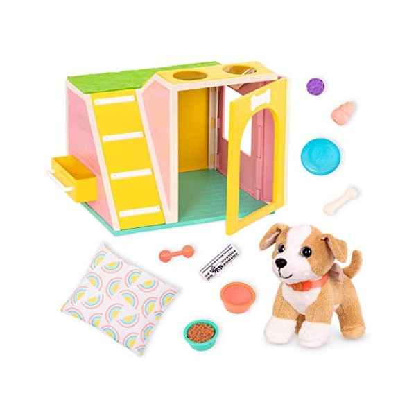 Glitter Girls- Maison pour Chien et Chiot en Peluche Dog House with PUP Accessory Set, 062243450554