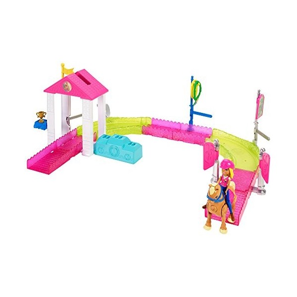 Barbie- Coffret Circuit de Course on The Go, FHV66