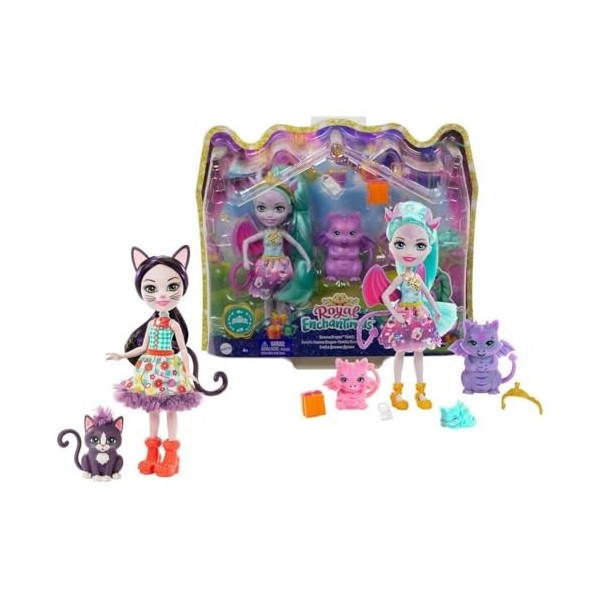 Kit 2 en 1 Enchantimals Deanna Dragon & Ciesta Cat ici en kit avec accessoires