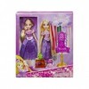 Coffret Raiponce coiffures créations Salon Ruban Royal poupée + Accessoires - Disney Princess