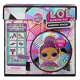 LOL Surprise Winter Chill Hangout Spaces Meubles - Bling Queen - avec + de 10 Surprises Dont 1 poupée, Accessoires & Meubles 