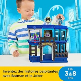 Fisher-Price Imaginext DC Super Friends coffret de jeu Prison de Gotham avec figurines Batman et Joker, jouet pour enfant dès