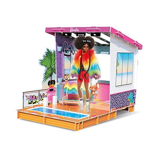 Maison de fête Pop-up Barbie, créez Votre Propre fête de Piscine, Ensemble de Jeu Barbie Fashion pour Enfants, Magasin Person