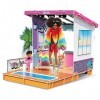 Maison de fête Pop-up Barbie, créez Votre Propre fête de Piscine, Ensemble de Jeu Barbie Fashion pour Enfants, Magasin Person