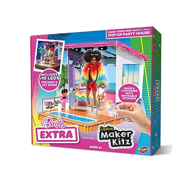 Maison de fête Pop-up Barbie, créez Votre Propre fête de Piscine, Ensemble de Jeu Barbie Fashion pour Enfants, Magasin Person