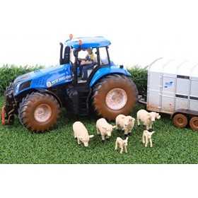 Toyland® - Lot de 6 Figurines danimaux de Moutons et dagneaux à léchelle 1:32 - Collection Ferme - Figurines de Collection