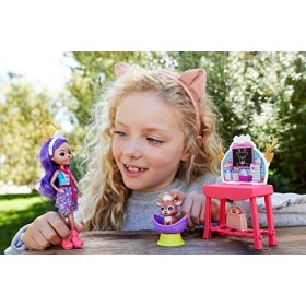 Enchantimals Coffret Le Centre Vétérinaire de mini-poupée Danessa Biche et son ami cerf Sprint, avec accessoires, jouet pour 