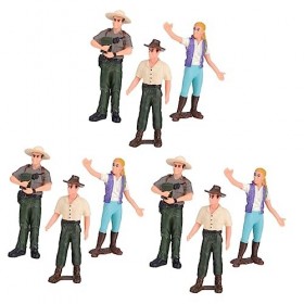 Toyvian 9 Pièces Ornements De Poupée De Ferme Modèle DAgriculteur Peint À La Main Figurines De Personnes DAgriculteur Échel