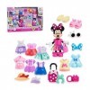 Disney Minnie, Coffret Fashion, 25 pièces, Dont 1 Figurine Minnie articulée 15cm, des Tenues et des Accessoires, Jouet pour E