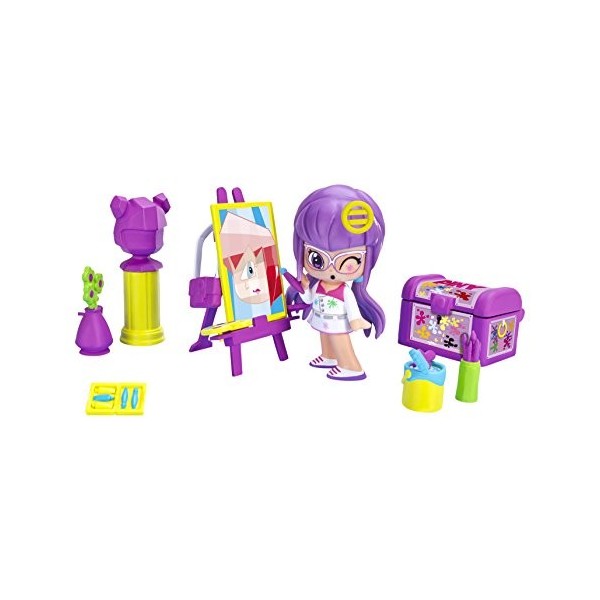 Pinypon – Set Poupée et Accessoires Cours dart Clase de Arte Multicolore