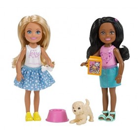 Barbie- Club Chelsea Pet Doll 2 Pack Poupée, FHK97, Multicolore