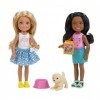 Barbie- Club Chelsea Pet Doll 2 Pack Poupée, FHK97, Multicolore