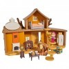 Simba - Masha et Michka - Maison de Michka 2 Etages - Fonctions Sonores - 2 Figurines + Nombreux Accessoires Inclus - 1093010