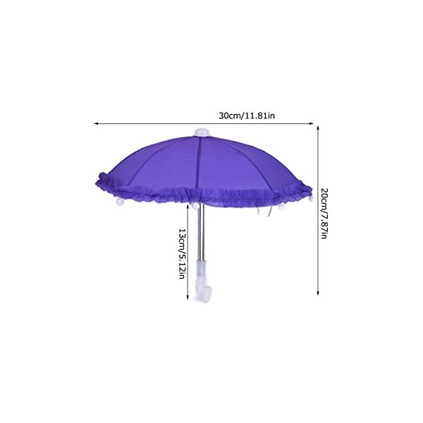 Dilwe Jouet de Parapluie de Poupée de 8 Pièces, Accessoires de Poupée de Parapluie Miniature de Poupée Mignonne pour des Jeux