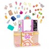 Glitter Girls Restaurant Take-Out Set – 48pcs Deluxe Play Food Diner – Fry Basket, Coins, Hamburgers, and More – 14-inch Doll