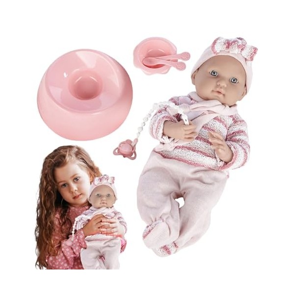 BUKBAG Poupées Reborn pour tout-petits – Accessoires de poupée, coffret cadeau pour garçons et filles à partir de 18 mois, po
