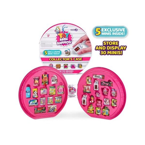 5 Surprise- Combo Pack Toy Mini Brands Series 2 Wave 2 Valise de Collection et 3 Capsules Coffret, 77244-B, Small