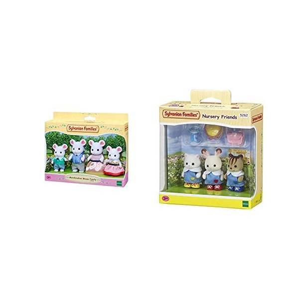 Sylvanian Families-5308 Jouet, 5308, Multicolore & Nursery Friends Families Les Amies De Creche, 5262, Multicolore