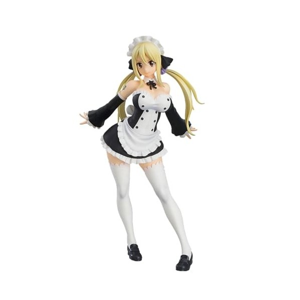 Lucy Heartfilia Queue de gobelin Queue de Fée Costume de soubrette Figurine double queue de cheval Anime Ornement |PVC 18 cm 