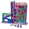 Polly Pocket Pollyville​ Le Centre Commercial, mini-figurines Polly et Lila, accessoires et autocollants, emballage fermé, jo