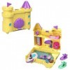 Polly Pocket Coffret Univers Le Château de Sable avec 2 mini-figurines et accessoires, autocollants et 5 surprises cachées, j