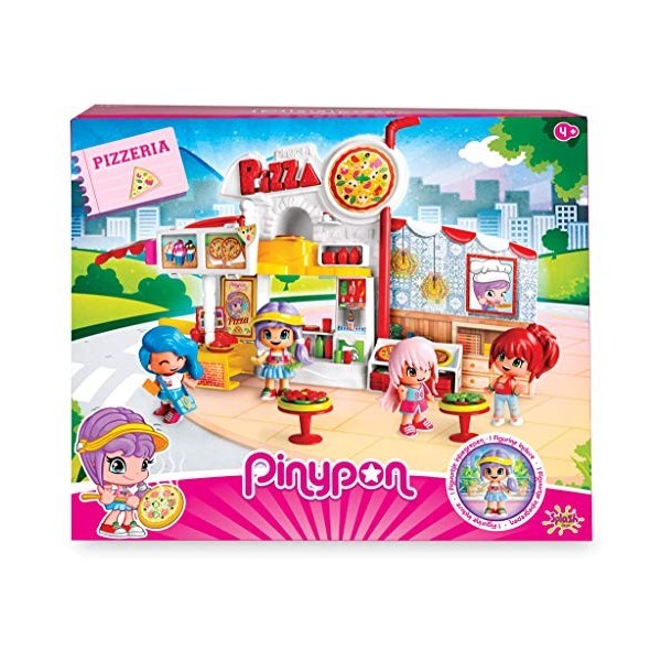 Pinypon - La Pizzeria, Scènario de Jeu, avec 1 Figurine pour Garçons et Filles de 4 à 8 ans Famosa 700014755 