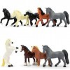 toymany Lot de 12 Figurines danimaux de Cheval, Figurines de Cheval, Petits Animaux, Animaux en Plastique, Mini Animaux, Che