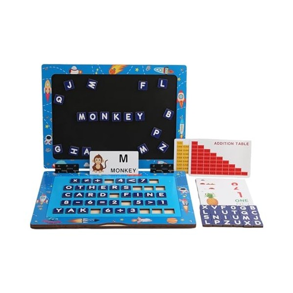 vsilay Jeu de mots dorthographe en bois pour enfants, jouet éducatif précoce pour enfants pour apprendre lorthographe et le