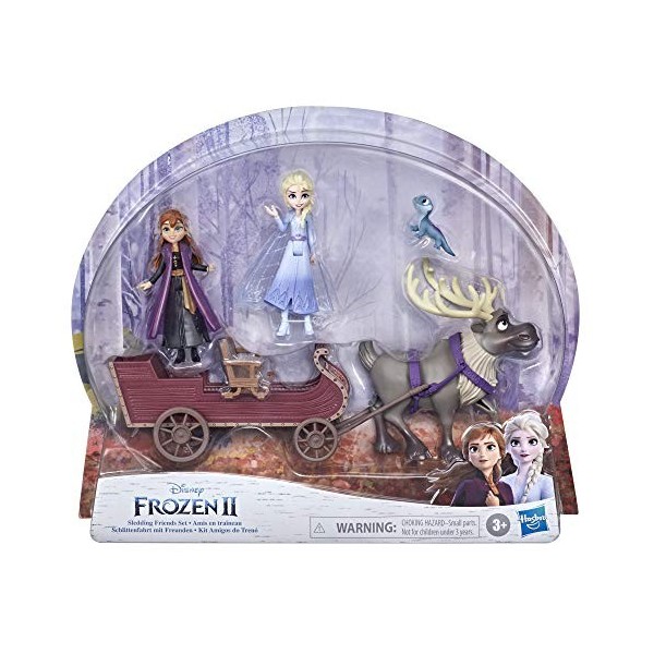 Disney La Reine des Neiges 2 - Coffret Mini Univers Elsa, Anna, Salamandre, Sven, et Son traineau