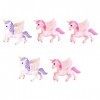 Toddmomy Lot de 5 figurines de licorne miniatures pour jardin de fées, maison de poupée, décoration de paysage, figurines de 