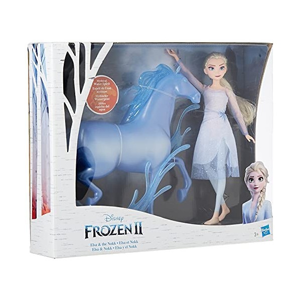 Disney La Reine des neiges 2, poupée Elsa et figurine Nokk, jouet pour enfants, à partir de 3 ans