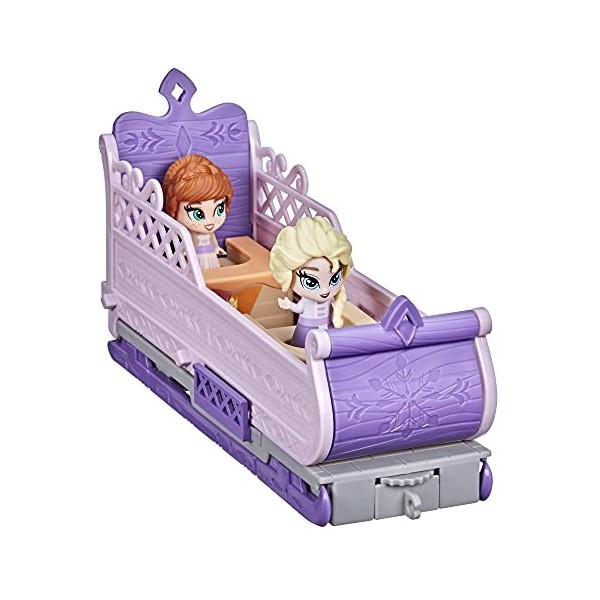 Disney La Reine des Neiges Hasbro 2 Twirlabouts Ensemble de jeu de pique-nique traîneau au château avec poupées Elsa et Anna 