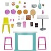 Barbie Coffret Le Restaurant de Barbie avec une poupée Mannequin, plus de 30 Accessoires et 6 Zones de Jeux Jouet Enfant, Dès