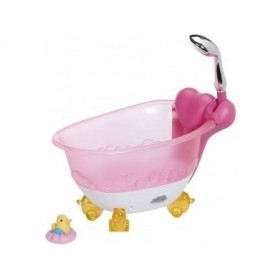 Coffret pour Baby Born Baignoire de Bain Rose Interactive - Set Accessoires pour poupées et Poupon + 1 Carte - nouveauté