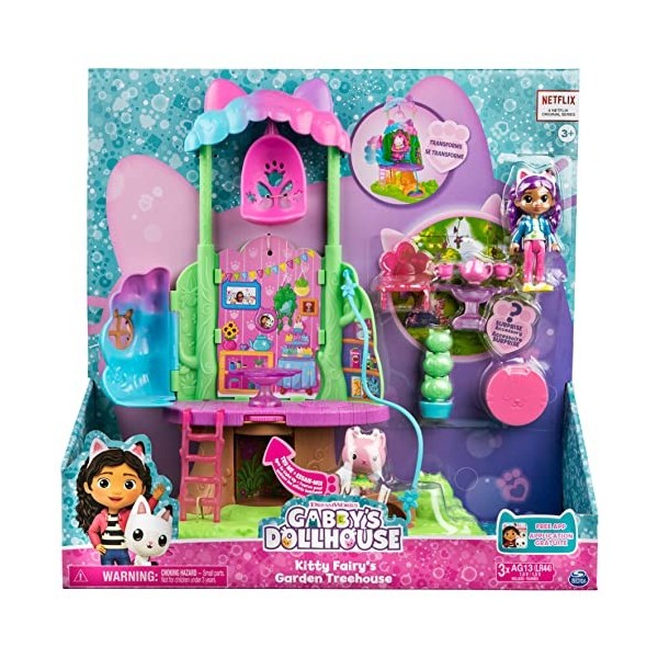 Gabbys Dollhouse Kitty Fairys Transforming Garden Treehouse Playset