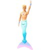 Barbie Dreamtopia poupée Ken Triton avec nageoire Arc-en-Ciel Bleue et Cheveux Blonds, jouet pour enfant, FXT23