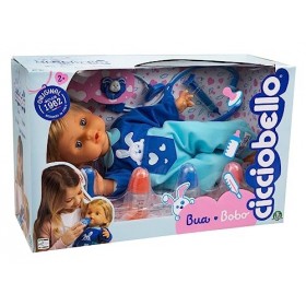 CICCIOBELLO, Bobo, Poupon 42 cm, il est Malade il Faut Le soigner, 7 Accessoires Inclus, Jouet pour Enfants dès 2 Ans, GIOCHI