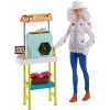 Barbie Métiers coffret poupée Apicultrice blonde avec ruche et accessoires, jouet pour enfant, FRM17