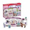 Schleich 42588 Horse Club - Écurie Salon de Beauté Sofias Beauties avec Accessoires de Pansage et Figurines Chevaux - Coffre