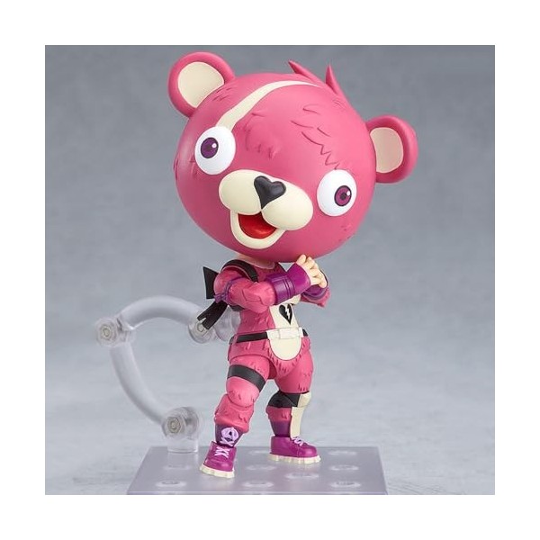 Fortnite Ours rose Q Version du jeu Poupée mignonne Modèle marionnette à main périphérique | Joints en PVC de 10 cm mobiles a