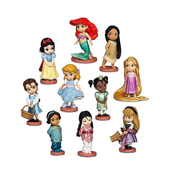 DS Disney Store Playset Play Topper Gâteau Set de jeu Figurine Princesse Raiponce Mulan Ariel Jasmine Animators Deluxe Topper