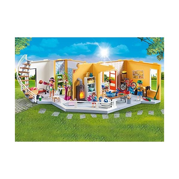 Playmobil City Life 70986 Modern House Floor Extension, With Light Effects, Toy for Children Ages 4+