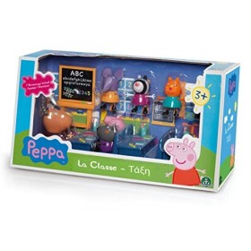 Peppa Pig, Salle de Classe avec 7 Personnages, Figurines, Peppa, 5 Amis et Madame GazElle , Jouet pour Enfants dès 3 Ans, 49