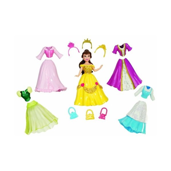 Disney Princesses - T7328 - Mini-Poupée - Coffret Mini Princesse - Belle et Tenue