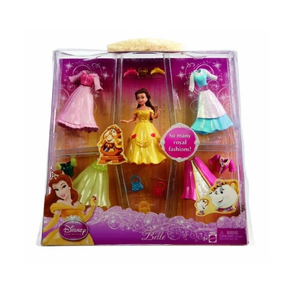 Disney Princesses - T7328 - Mini-Poupée - Coffret Mini Princesse - Belle et Tenue