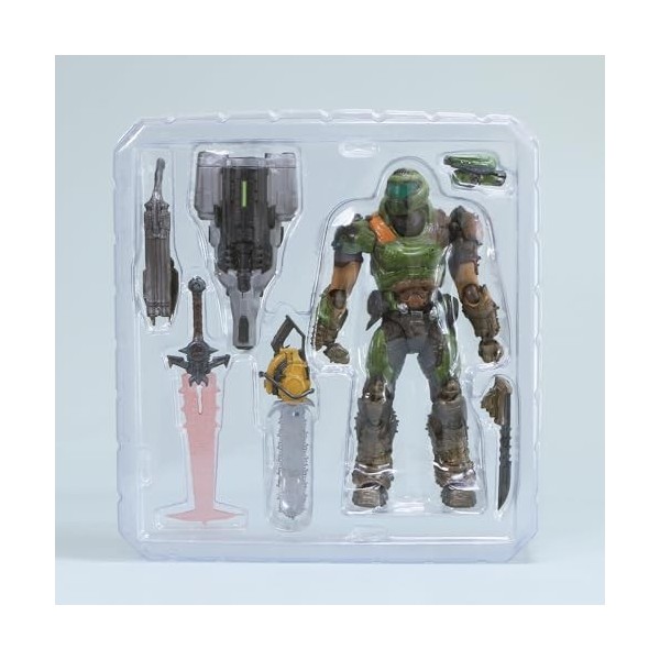 SASOKI Doom Doom Jeu de tir éternel Figurine jouet périphérique | Tête mobile articulée en PVC 16 cm | Collection de marionne