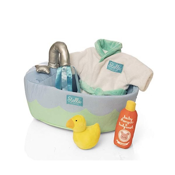 Manhattan Toy Stella Collection 2021 Soft Bath Playset with Accessories for 12" and 15" Soft Dolls