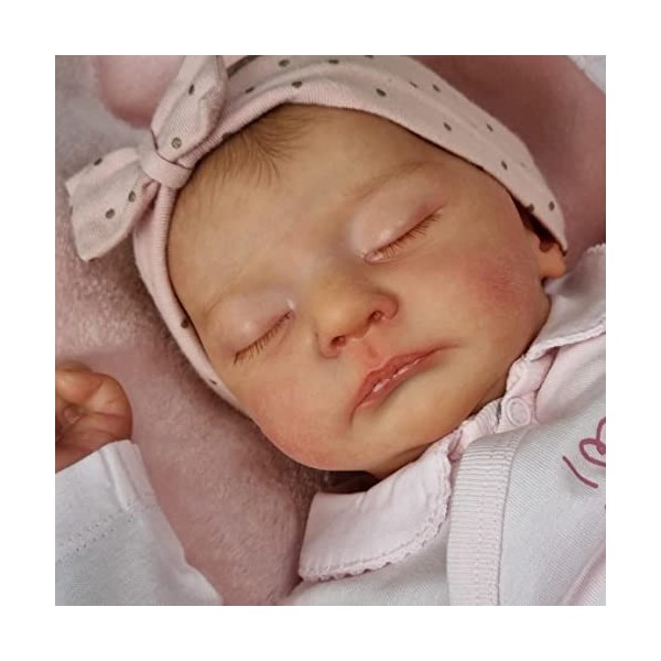 Zero Pam Poupée Reborn 48cm 19 Pouces Bebe Reborn Fille Qui Ressemble à Un Vrai Bébé Poupon Reborn Realiste avec Corps Souple