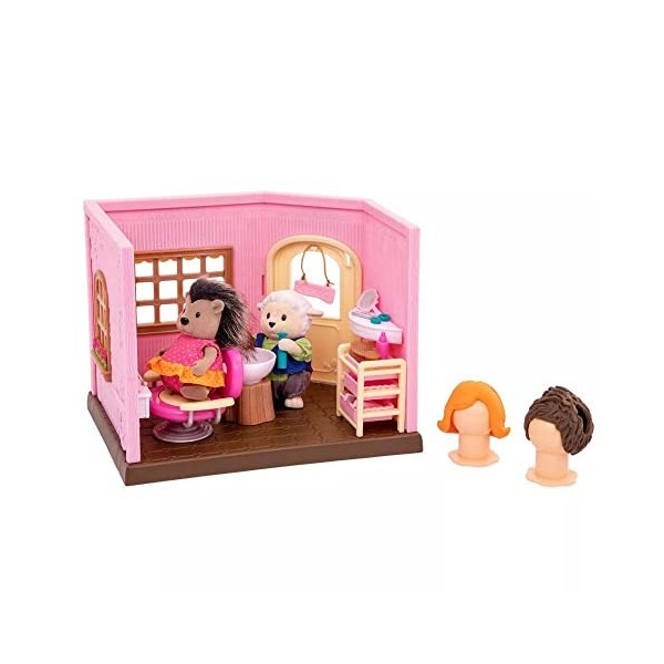 Lil Woodzeez Baabaa Spa & Salon de Coiffure - 24 pièces - Ensemble de Jouets avec Salon, Meubles et Accessoires pour Cheveux